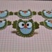 Set of 9pcs handmade felt owl--dark moss (FT890)