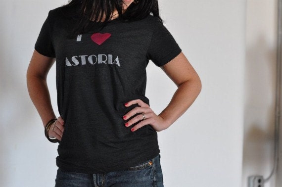 I heart ASTORIA women's black Tshirt
