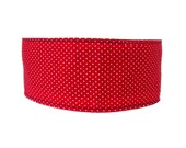 Bargain Headbands, Bright Red Miniature White Polka Dots, Classy Headband