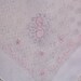 Vintage White Hanky with a Pink Initial S - Handkerchief Hankie