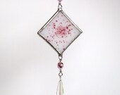 Fused Glass Suncatcher Light Catcher Small Pinks