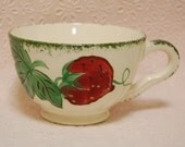 Vintage 1950s Strawberry Cup Hand Painted