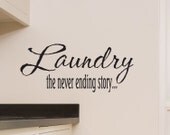 Laundry The Never Ending Story Wall Decal for Laundry Room Decor