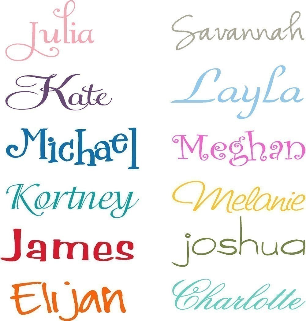 Wall Art Child's Name Custom Medium Size