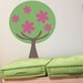 Whimsical Colorful Tree with Flowers Vinyl Wall Decal