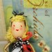 ooak art doll Alice in Wonderland with a flamingo friend
