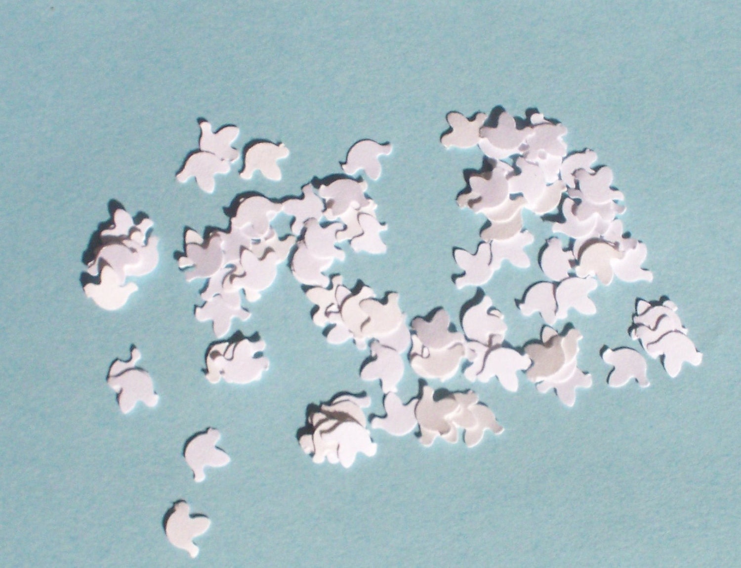 Die Cut Mini Doves Hand Punched White Wedding Confetti