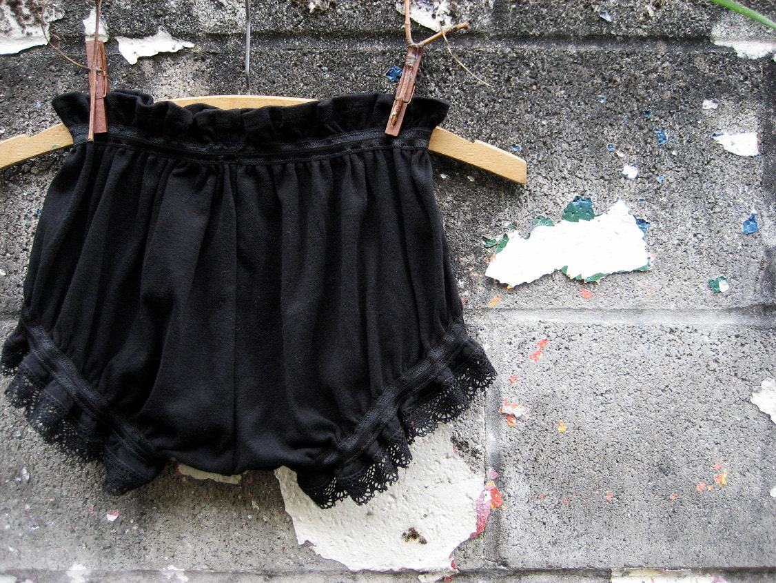 Victorian Noir Black Bloomers Undergear size XSmall