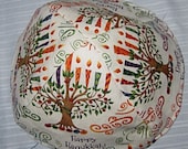 Chanukah Tree of Life kippah or yarmulke beautiful pattern