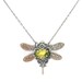 Olive Divine - Dragonfly necklace, Victorian style, Original Federikas vintage filigree jewelry, dragonfly pendant necklace
