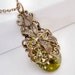 Dragonfly necklace wrapped in filigree, Art Deco vintage filigree jewelry