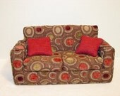 Doll Sofa, Modern Style fits Blythe, Barbie and other 11 1/2 inch dolls