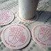 letterpress coasters palmistry set of 4