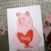 letterpress Valentine Bear Hug card