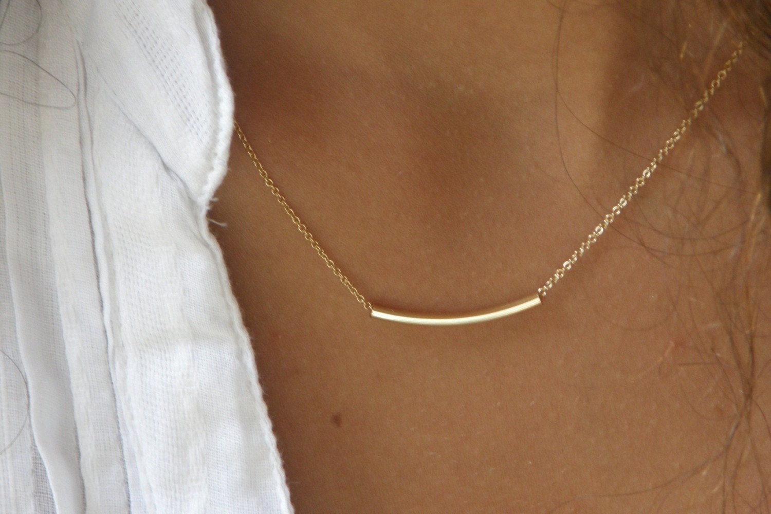 The Original Golden Bar -Very Elegant and Delicate Necklace - By SimaG