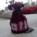 One-of-a-kind Blooming Granny Square Sac - Evening Bag or Makeup Pouch Made in Finland