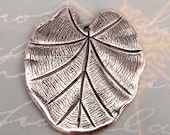 Waterlily Leaf Pendant Antique Silver Trinity Brass AS240