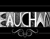 Huge 10x20 Custom Name Print - Photo Letter Art - Alphabet Photo