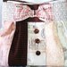 French Collage-Quilted-Patchwork -Purse-Vintage Wood Buttons -Pink -Chocolate-Brown,Shoulder bag-Diaper bag