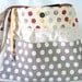 French Collage-Quilted-Patchwork -Purse-Vintage Wood Buttons -Pink -Chocolate-Brown,Shoulder bag-Diaper bag