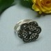 Antique Silver 1900's Vintage Inspired Metal Ring - 05123