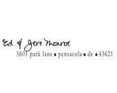 Custom Address  - SELF INKING Rubber Stamp - Just Because Gift, Wedding, Housewarming - Ed and Jeri