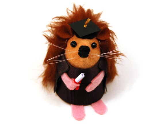 graduation hedgehog plush