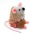 Travelling Mouse Ornament suitcase felt mice rat hamster gift animal lover collector - Emma the Travelling Mouse