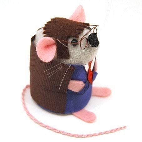 Doctor Who David Tennant ornament felt mouse hamster rat mice cute gift for animal lover or dr who collector - READY to SHIP