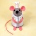 Chef Mouse Ornament felt rat hamster mice cute gift for animal lover or collector - Chris the Chef Mouse