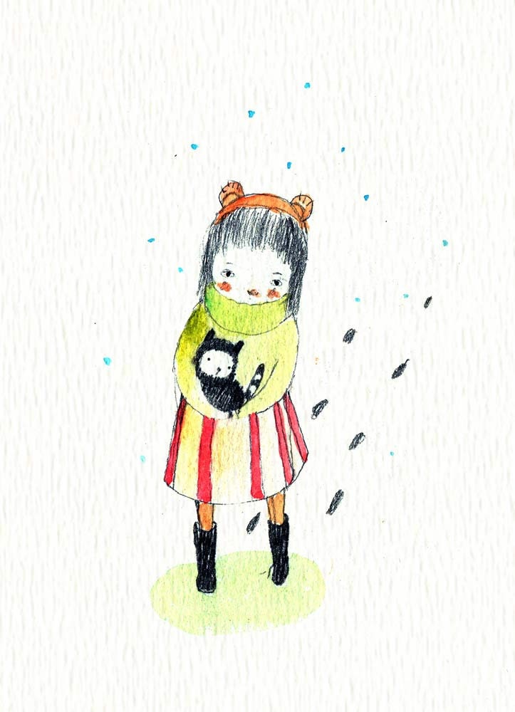 Cold Kitty, Print 4x6 inches