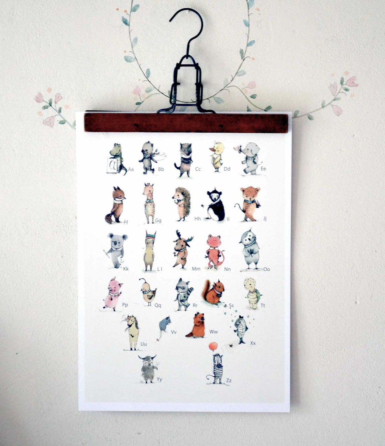 ABC Animals Alphabet Poster, Learning A3 size