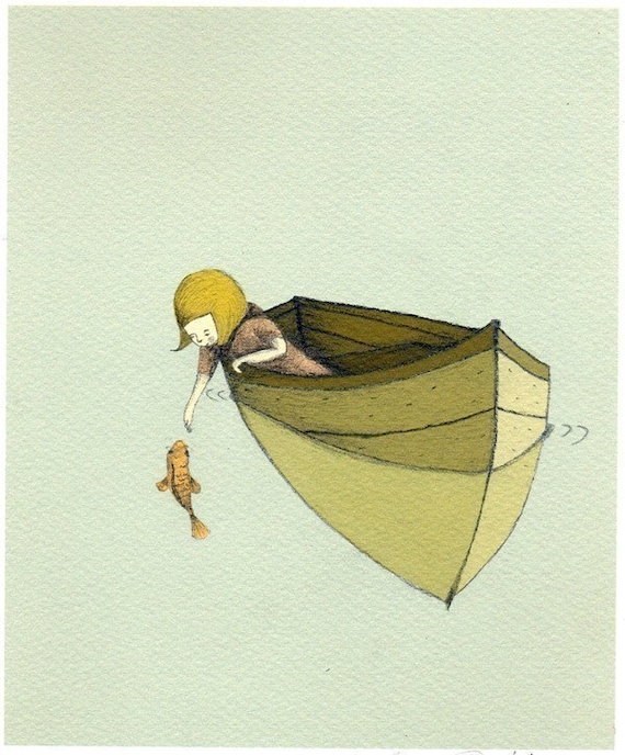 Sofi and the fish Print 6x8