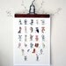Animal ALPHABET POSTER A3 size- Print-English-Educational-Nursery wall decor-Animal print