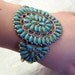 SALE Navajo Zuni Turquoise Bracelet - BIG- Very Old Pawn Sterling And  Turquoise - 7.5 Native American Handmade