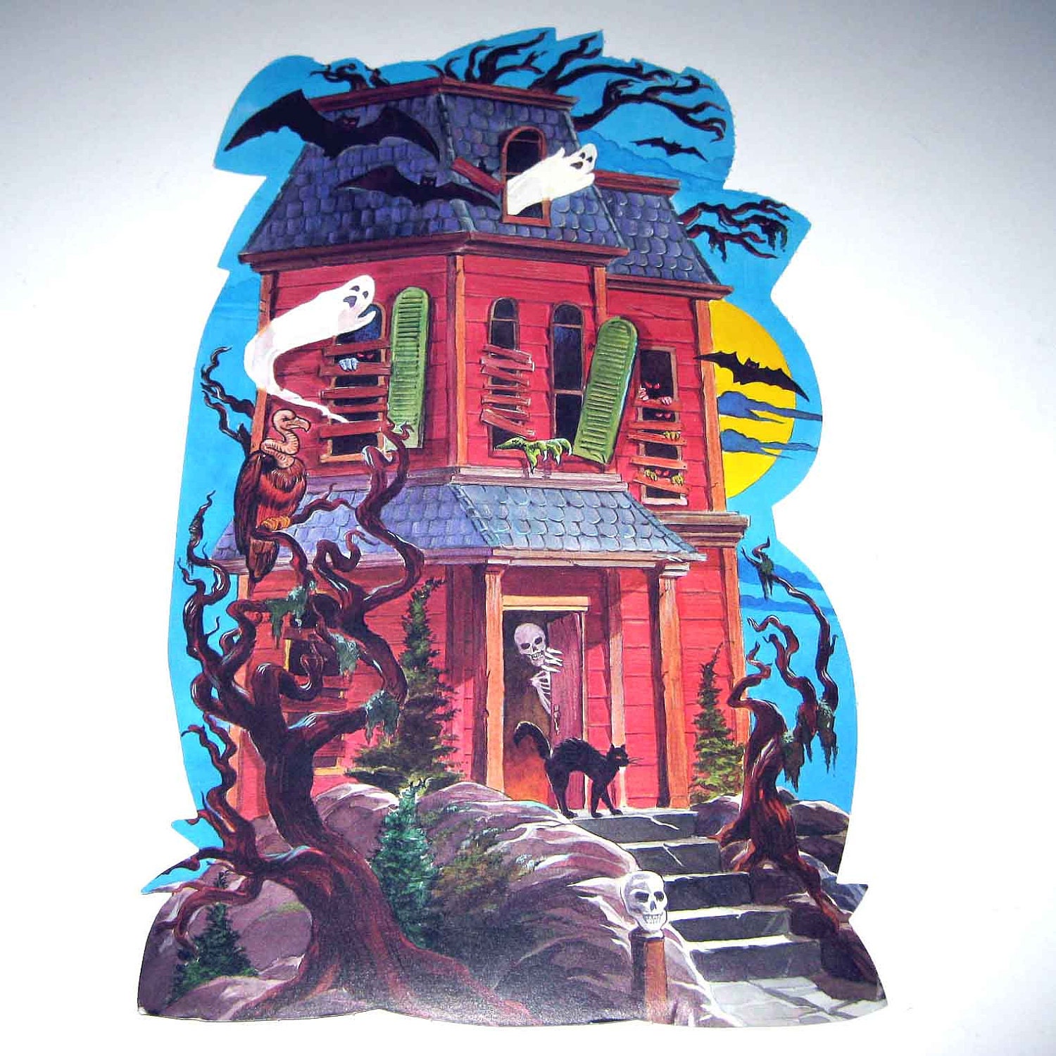 Vintage Die Cut Halloween Decoration of by grandmothersattic