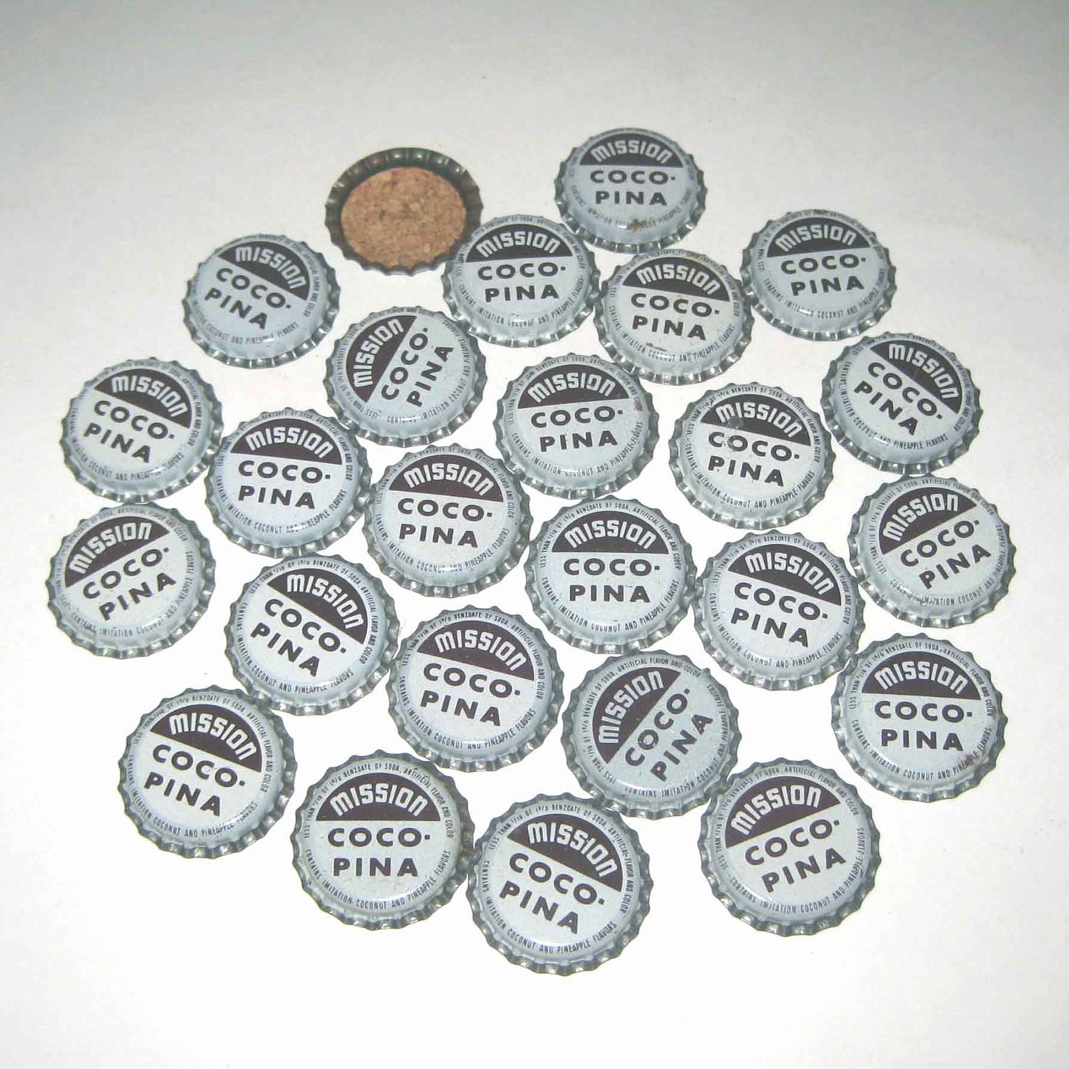Vintage Bottle Caps with Cork Mission Coco by grandmothersattic