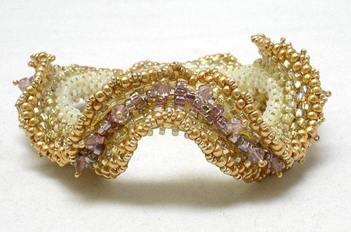 Hannah Rosner Atlantis Beaded Bracelet - FULL KIT Green Bronze & Brown