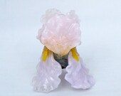 Lavendar and Pink Boro Bearded Iris Lampwork Focal Bead