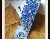 Bead Pattern Snowflake Beaded Bracelet tutorial instructions plus toggle clasp