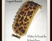 Bead Pattern African Leopard Print Beaded Bracelet with toggle clasp tutorial instructions