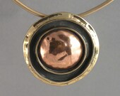 Round copper center pendant