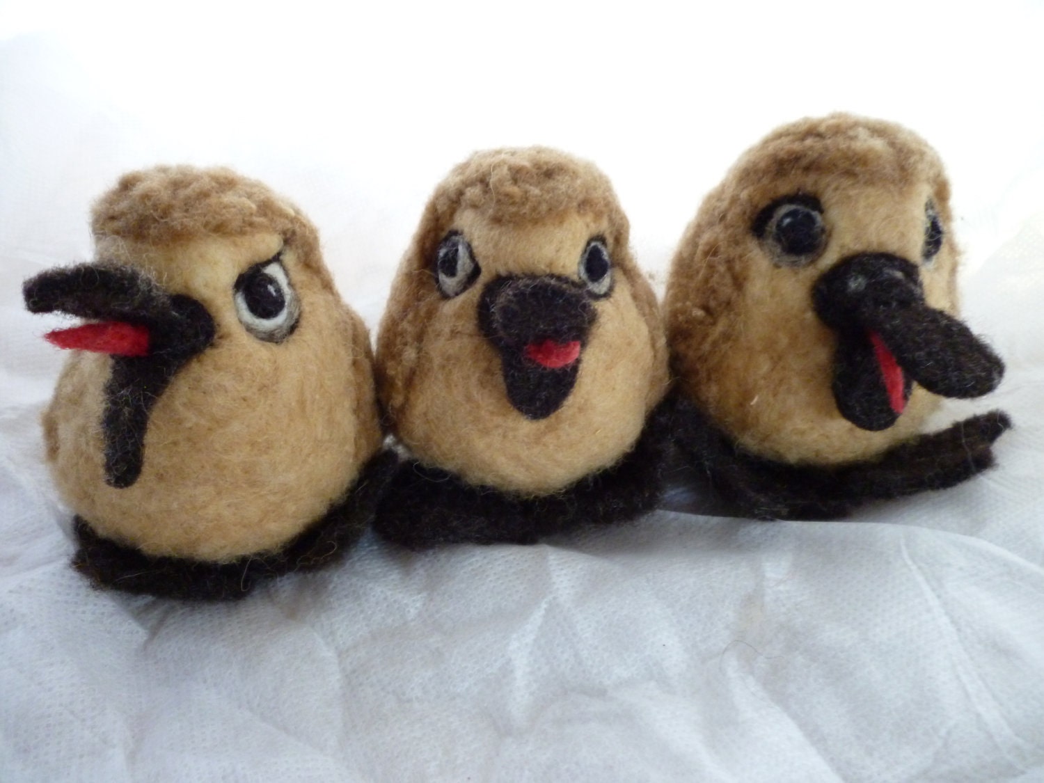 Juggling Geese Set of 3 Felted Goslings