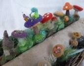 Felted Magic Mushroom Toadstool Fairytale Ring Made to Order Any Color