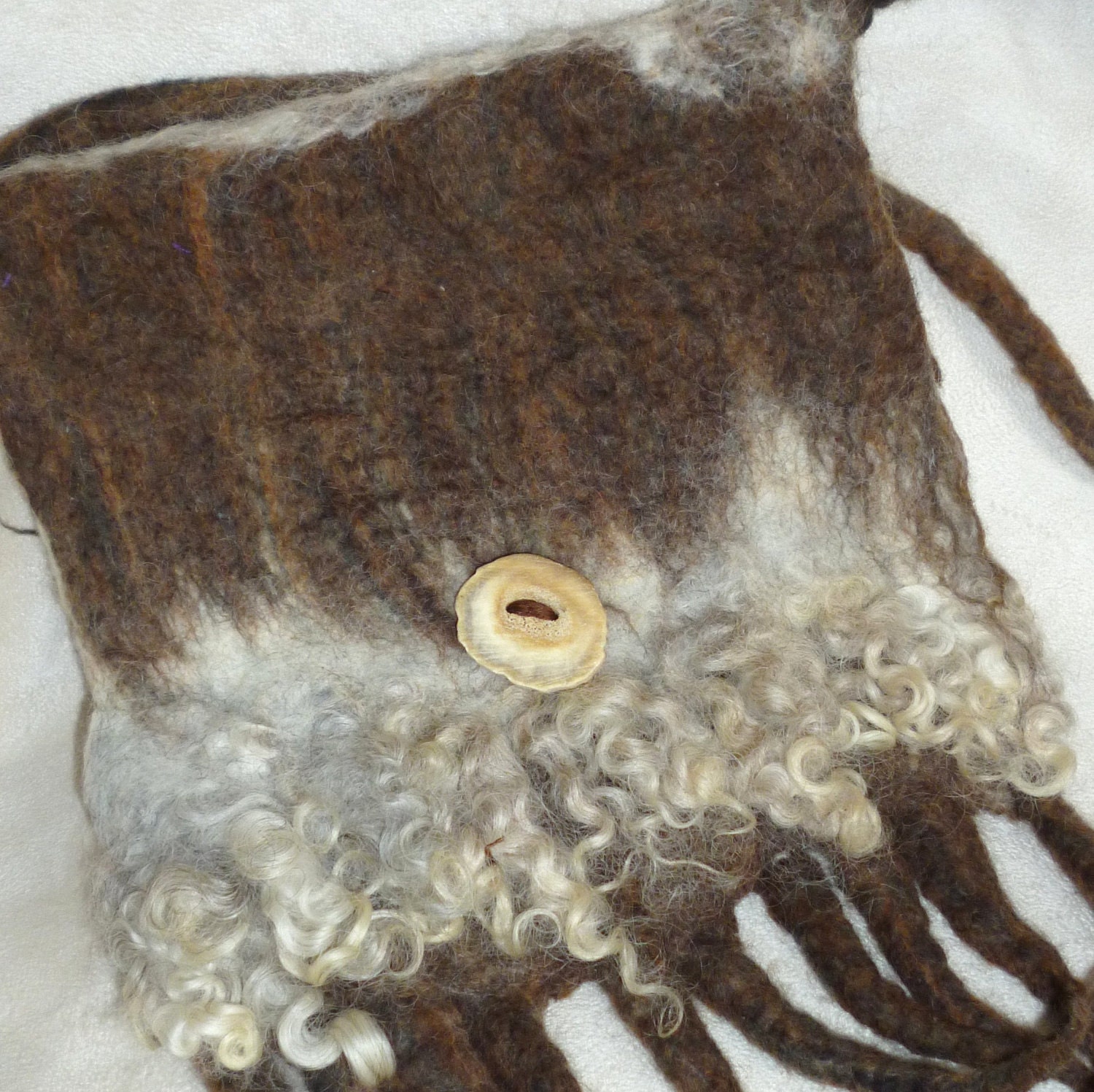Felted Handbag Purse Pouch: Winter's Wood