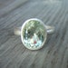 Green Amethyst Rock FETISH Ring in Argentium Silver, Size 8