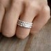 Jagged Rock Wide Band Ring In Argentium Sterling, Ready TO SHIP Size 5
