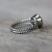 Aquamarine Split Shank 14k Palladium White Gold rapunzel Ring, Engagement Ring or Right Hand Ring