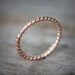 14k Rose Gold Wedding Band Set, Recycled Gold Nautical Art Deco Design