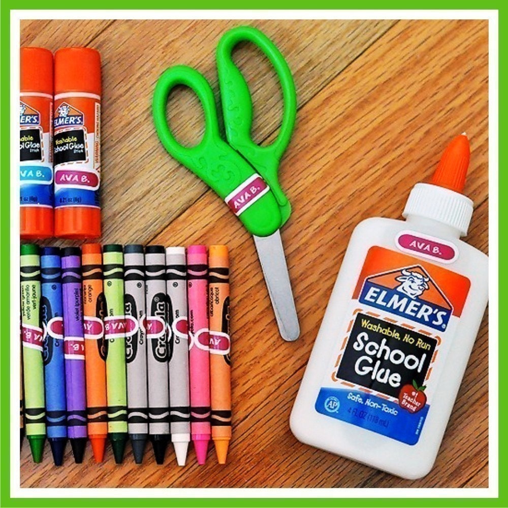 BACK to SCHOOL -- Vinyl Labels - 30 qty - Waterproof for kids